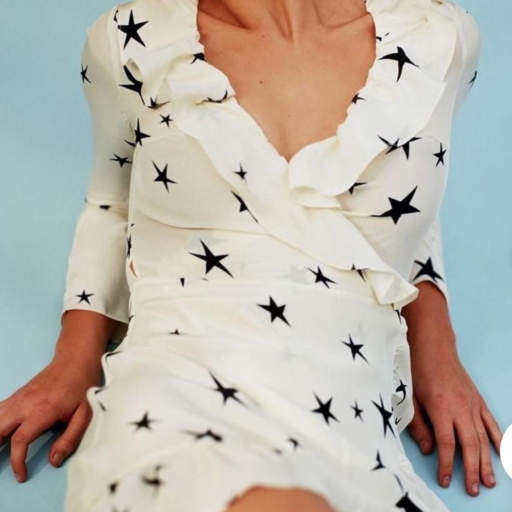 Realisation Par Wrap Star Pattern Mini Dress - image 2